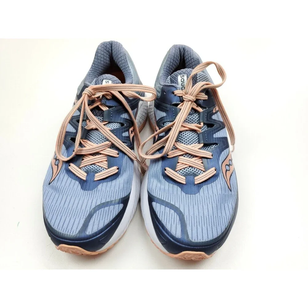 Saucony Women’s Size 7.5 Guide ISO Slate Peach Running Shoes Lace Up S10415-5